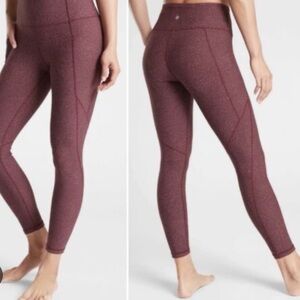 Athleta Salutation tight- Burgundy Rain Large